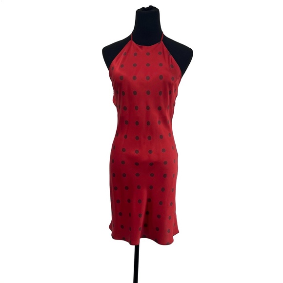 Reformation Red Polka Dot Halter Slip small
In Hot to Dot Jennis Silk Dress - Picture 3 of 7